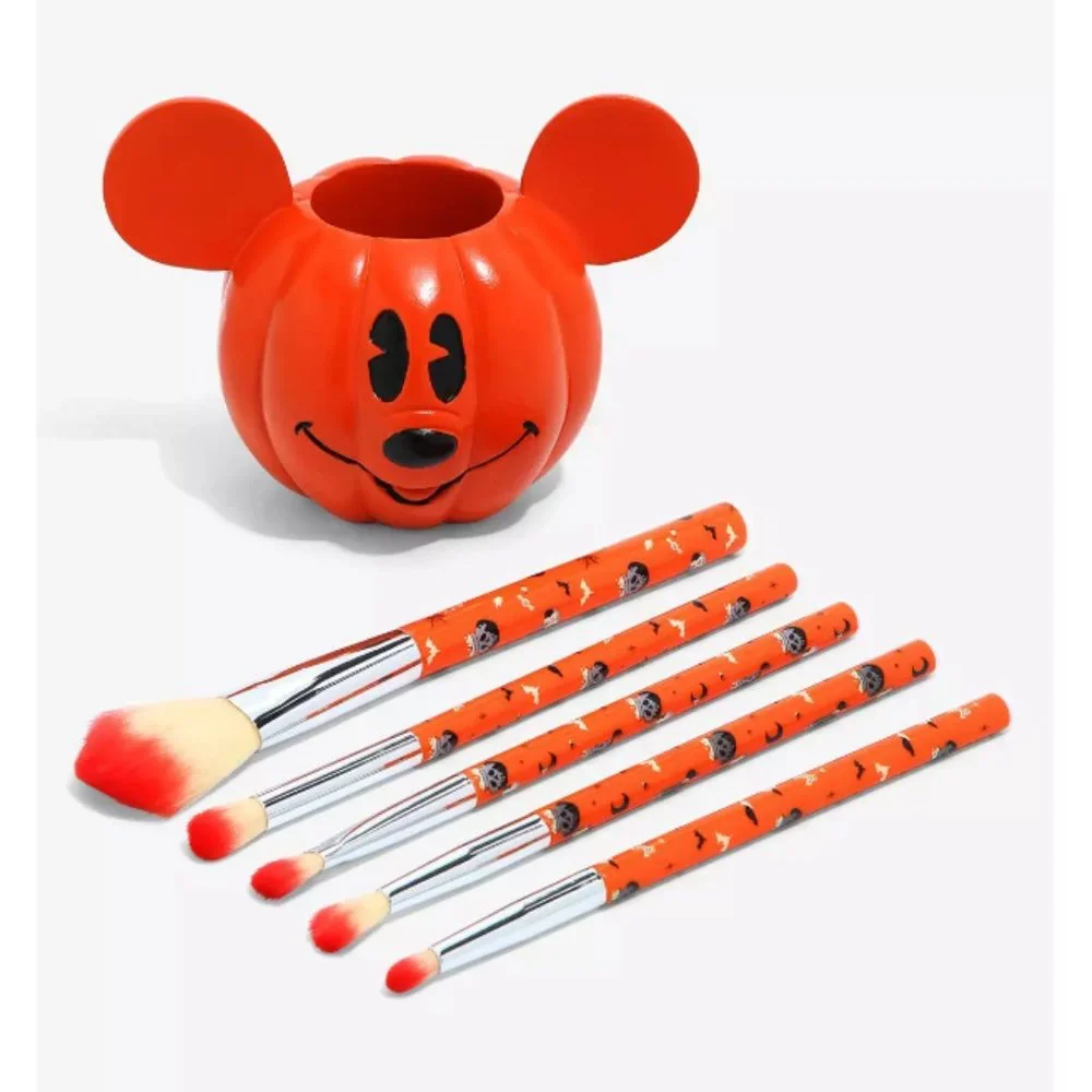 Disney Mickey Mouse Jack-O’Lantern Makeup Brush Set & Holder